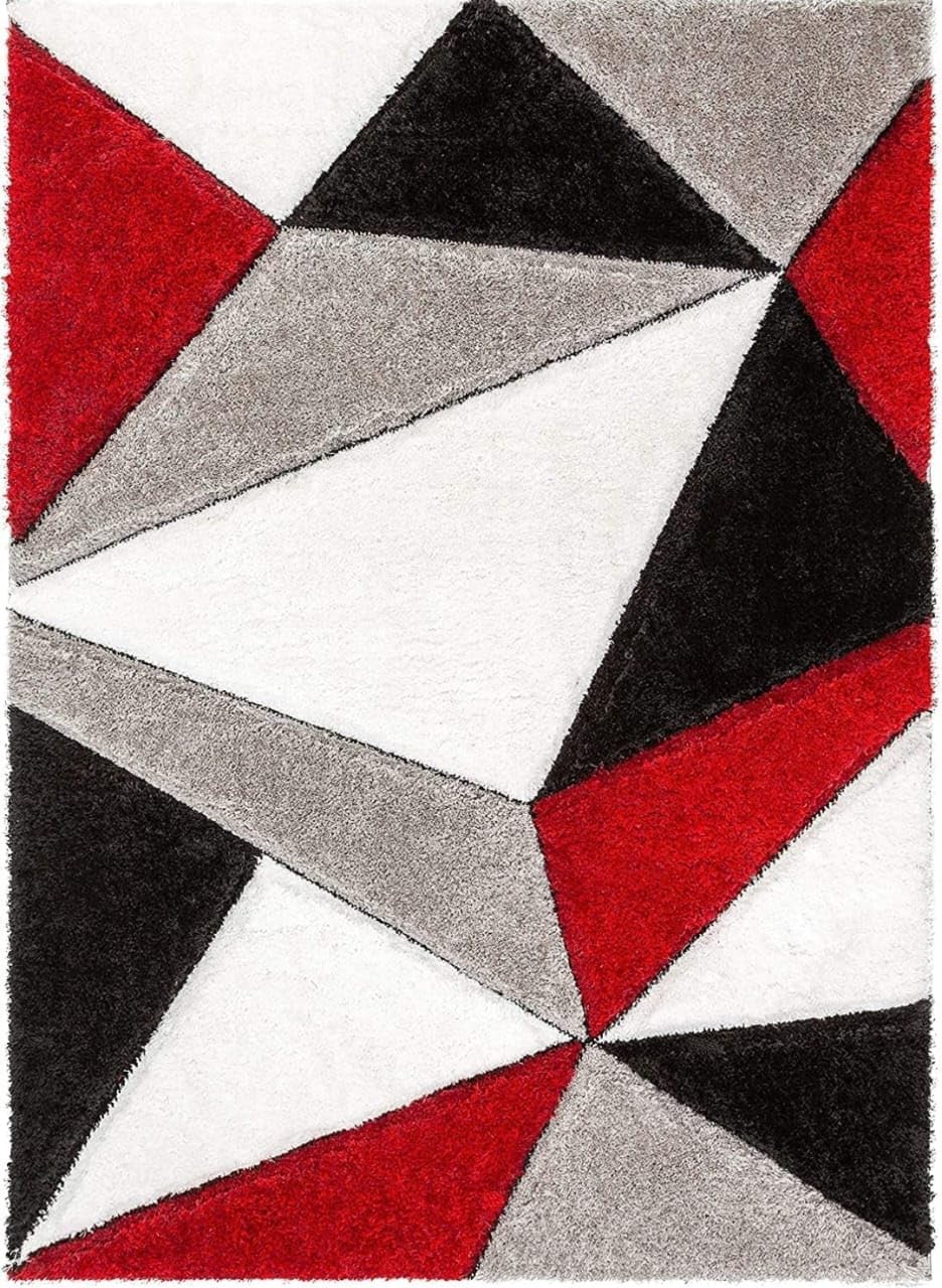 Triangle Pattern Shaggy Carpet – Premium Soft Touch Rug
